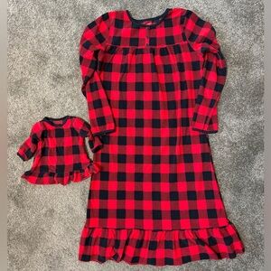 Girls Carters size 8/10 pajamas with matching American Girl doll /18” doll pjs